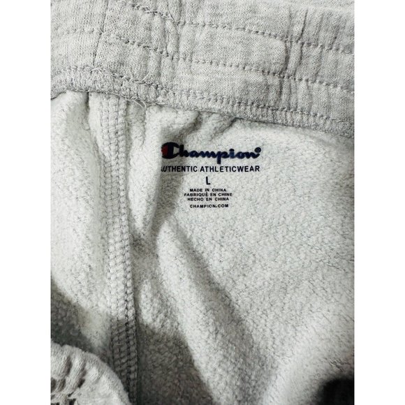 Champion Boys Sweat Gym Pants Sz Large Gray Drawstring Pockets Track Joggers - Picture 9 of 10